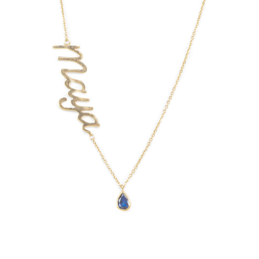 Custom Cursive Name Necklace + Birthstone