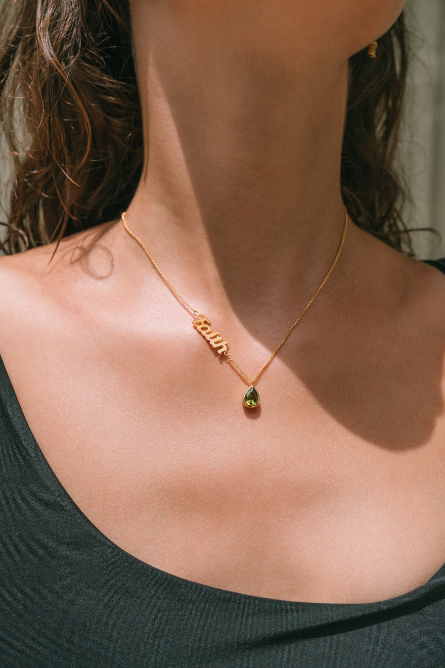 Custom Cursive Name Necklace + Birthstone