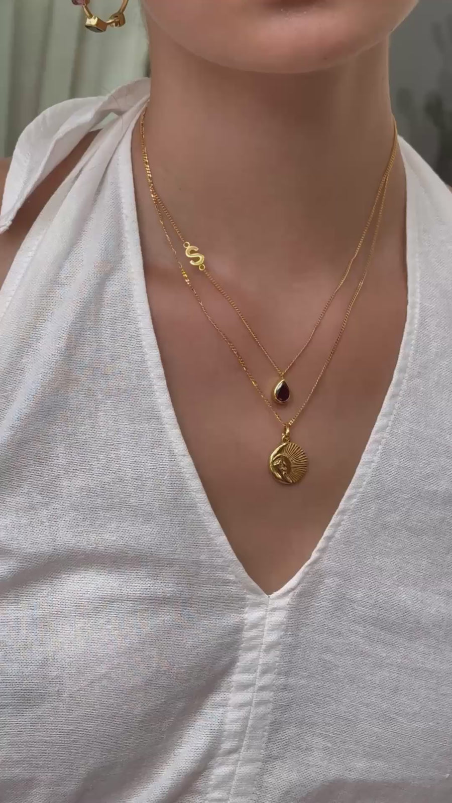 Custom Initial Name Necklace + Birthstone