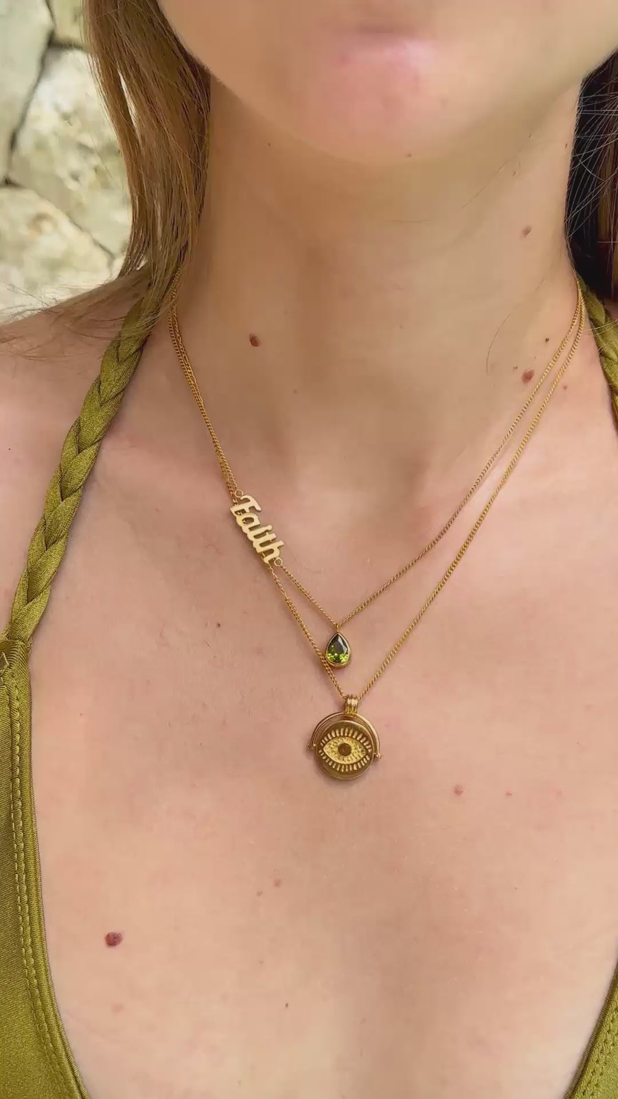 Custom Cursive Name Necklace + Birthstone
